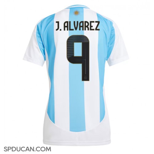 Zenski Nogometni Dres Argentina Julian Alvarez #9 Domaci Copa America 2024 Kratak Rukav